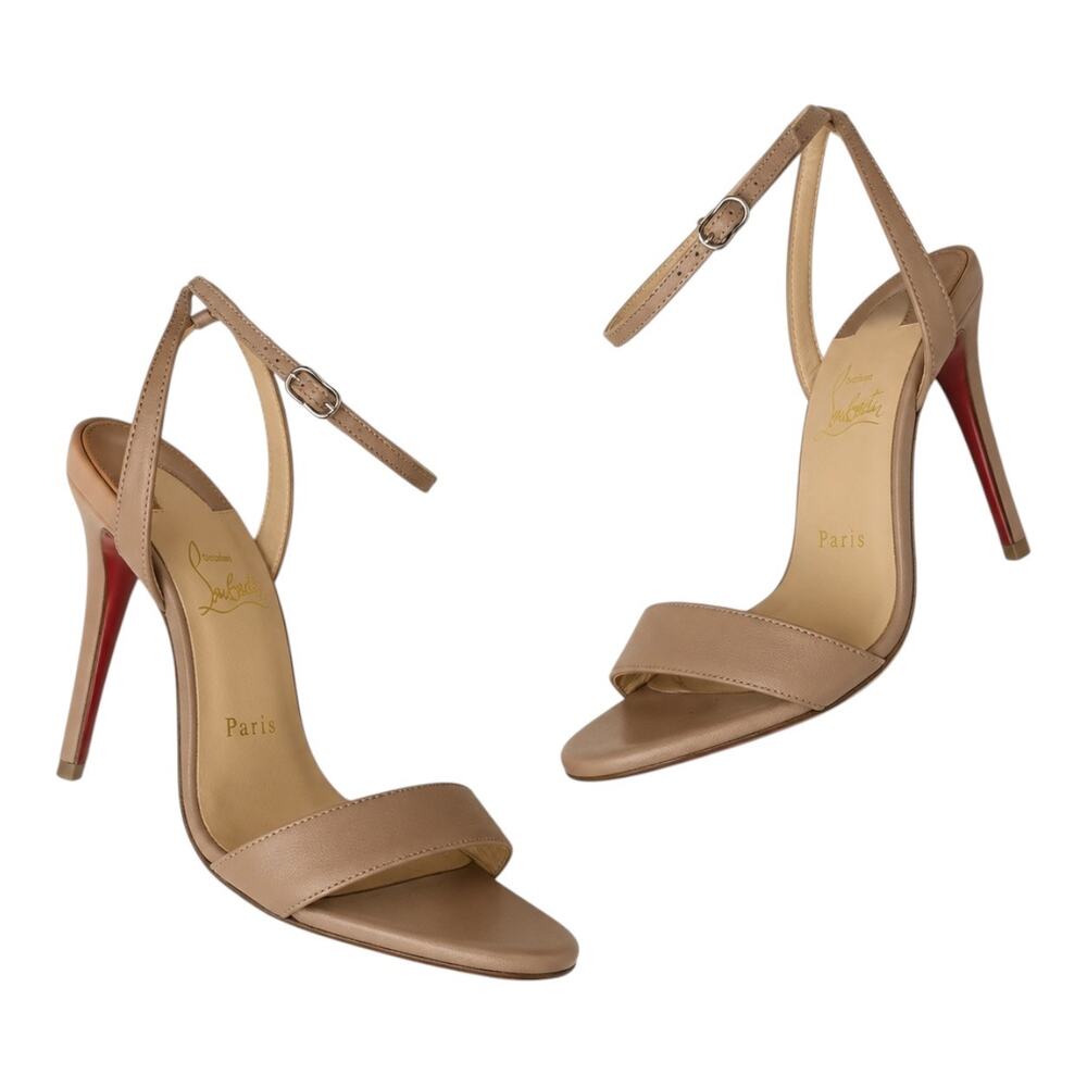 Christian Louboutin Miss Z 100 Strappy Sandal Blush Beige Size 36.5 - Picture 6 of 12